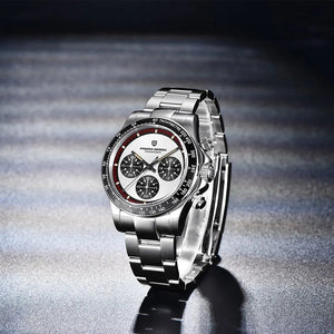 Planet Gates PAGANI DESIGN 2024 New Men Quartz Wristwatch Fashion Ceramic Bezel Chronograph Stopwatch Waterproof 100m Stainless Watch for Men