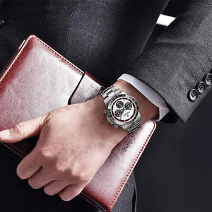Planet Gates PAGANI DESIGN 2024 New Men Quartz Wristwatch Fashion Ceramic Bezel Chronograph Stopwatch Waterproof 100m Stainless Watch for Men