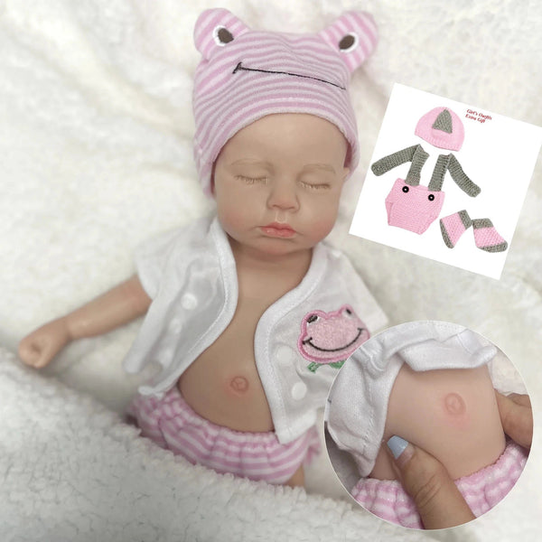 Planet Gates Painted Bald-Girl 33cm Painted Solid Silicone LouLou Bebe Girl and Boy Lifelike Dolls Muñecas Bebe Corpo De Silicone
