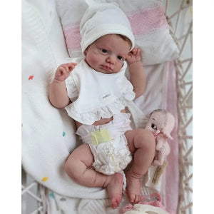 Planet Gates Painted Doll Kit 20Inch Already Painted Reborn Baby Kit LouLou Awake With Hair and Eyelashes 3D Painted Skin Unassembled DIY Handmade Doll Parts