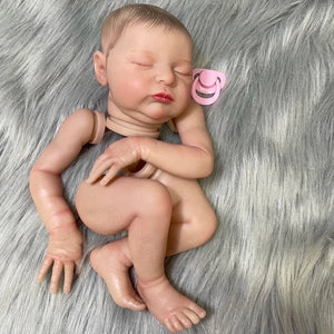 Planet Gates Painted Doll Kit 20Inch Already Painted Reborn Doll Kit Laura 3D Painted Skin Mold High Quality Handmade Newborn Baby Doll Parts With Cloth Body