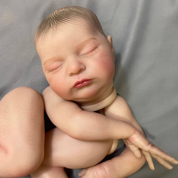 Planet Gates Painted Doll Kit 20Inch Already Painted Reborn Doll Kit Laura 3D Painted Skin Mold High Quality Handmade Newborn Baby Doll Parts With Cloth Body