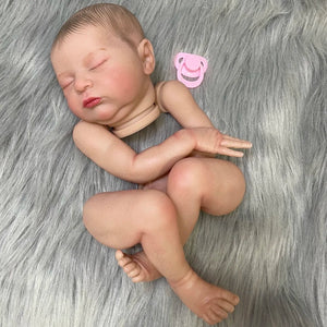 Planet Gates Painted Doll Kit 20Inch Already Painted Reborn Doll Kit Laura 3D Painted Skin Mold High Quality Handmade Newborn Baby Doll Parts With Cloth Body