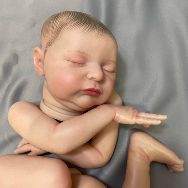Planet Gates Painted Doll Kit 20Inch Already Painted Reborn Doll Kit Laura 3D Painted Skin Mold High Quality Handmade Newborn Baby Doll Parts With Cloth Body