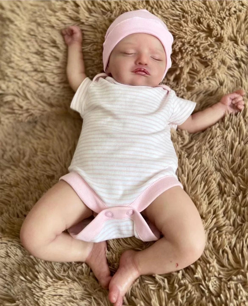 Planet Gates Painted Doll Kit / With Cloth Body 19 inch Painted Vinyl Reborn Doll Kit Rosalie Unassembled Lifelike Baby 3D Painting with Visible Veins Cloth Body Included