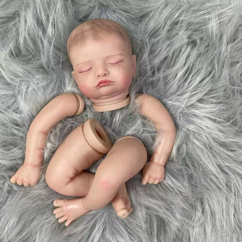 Planet Gates Painted Doll Kit / With Cloth Body 19 inch Painted Vinyl Reborn Doll Kit Rosalie Unassembled Lifelike Baby 3D Painting with Visible Veins Cloth Body Included