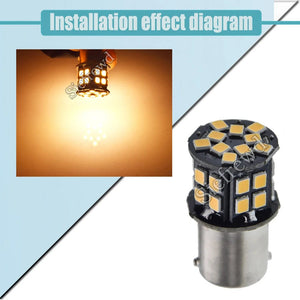 Planet Gates Pair 6V LED Signal Lamp 1156 BA15S 1157 BAY15D BA15D Warm White Car Motorcycle Bike Backup Reverse Tail Brake Turn Light Styling