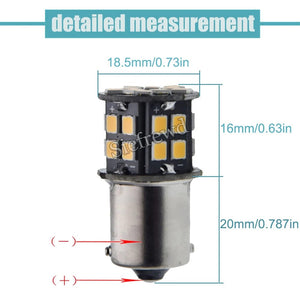 Planet Gates Pair 6V LED Signal Lamp 1156 BA15S 1157 BAY15D BA15D Warm White Car Motorcycle Bike Backup Reverse Tail Brake Turn Light Styling