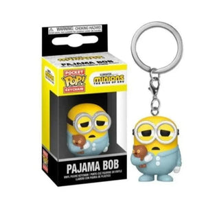 Planet Gates Pajama Bob FUNKO POP Keychain Despicable Minions Me CARL Pajama Bob Agnes Pocket KeychainKeychain Toy Vinyl Digital Bag Children's Gift Toy