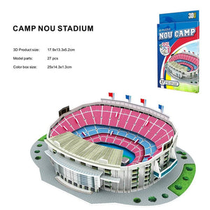 Planet Gates Palm Size DIY 3D Football Field Puzzle Mini Soccer Stadium Building Model Assembly Handmade Toys Desktop Decorations