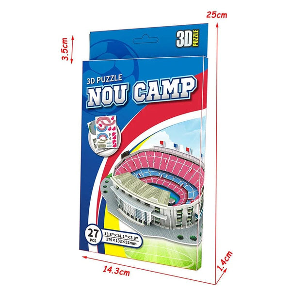 Planet Gates Palm Size DIY 3D Football Field Puzzle Mini Soccer Stadium Building Model Assembly Handmade Toys Desktop Decorations