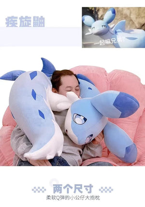 Planet Gates Palworld Plush Chillet Stuffed Pillow Bolster Toy Game Kawaii Grizzbolt Anime Peripheral Cloth Doll Stuffed Decor Modle