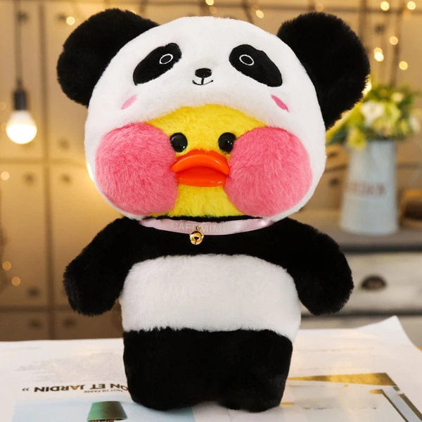 Planet Gates Panda / 30CM 30cm Kawaii LaLafanfan Transformed Panda Yellow Duck Plush Stuffed Soothing Toys Soft Animal Dolls For Girl Kids Birthday Gifts