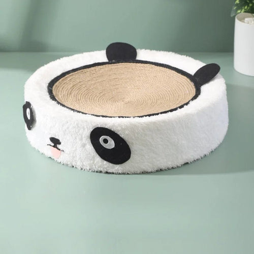 Planet Gates Panda style / 39cm Cute Cat Scratcher Bed Sisal Cat Scratching Board 2 In 1 Cat House Cat Scraper Round Cat Scratcher for Cats Rascadores De Gato