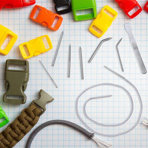 Planet Gates Paracord Knitting Tool Set Aluminium Parachute Cord Needles Bracelets DIY Weave Tool Umbrella Rope