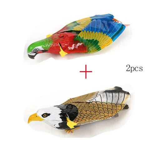 Planet Gates parrot  eagle Simulation Bird Interactive Cat Toys Electric Hanging Eagle Flying Bird Cat Teasering Play Cat Stick Scratch Rope Pet Toys