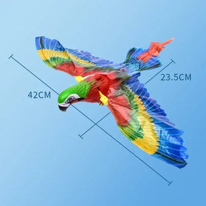 Planet Gates parrot Simulation Bird Interactive Cat Toys Electric Hanging Eagle Flying Bird Cat Teasering Play Cat Stick Scratch Rope Pet Toys