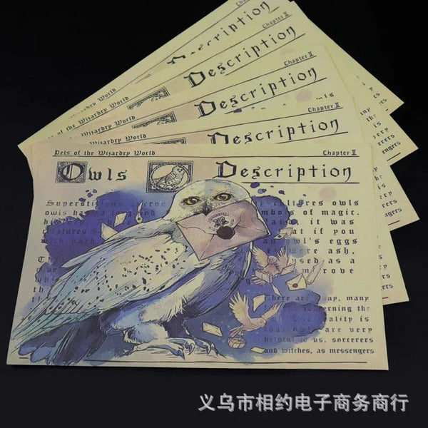 Planet Gates Party Cosplay Props  Platform 934 Bronze Return Ticket Magical Spell Chart Owl Hedwig Variations Film Performance Props