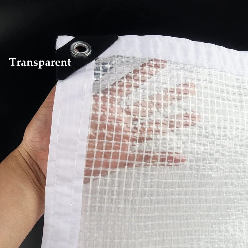 Planet Gates PE Mesh Tarpaulin / 3mX4m / spain 0.33mm Transparent PE Tarpaulin Mesh Reinforce Rainproof Cloth Waterproof Terrace Balcony Plants Cover Keep Warm Sun Shade Net