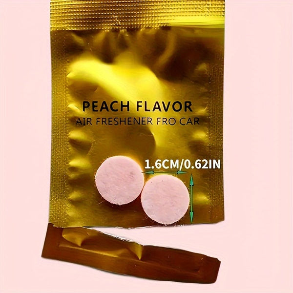Planet Gates Peach 12pcs 12pcs Car Perfume Tablets, Air Fresheners Refills Suitable For Car Interior And Family Fragrance For A Long Time