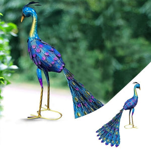 Planet Gates Peacock 1pc, Beautiful Peacock Statue, Metal Peacock Standing Statue Outdoor, Garden Decoration, Lawn Backyard Decoration, Courtyard, Party, Wedding Decoration