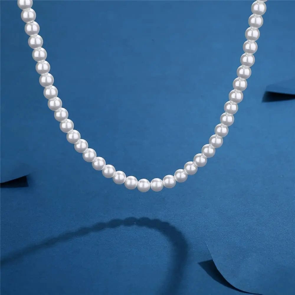 Planet Gates Pearl Necklace Men Simple Handmade Strand Bead Necklace 2022 New Trendy Men Jewelry for Women Girls Wedding Banquet Necklaces