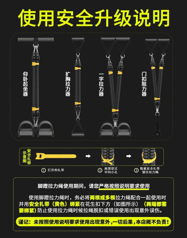 Planet Gates Pedal Type Tensioner Multifunctional Tension Device for men's Fitness,Back, Abdomen, and Abdominal Muscle Training, Pull Rope