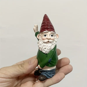 Planet Gates Peeing Dwarf 1pc, Classic Garden Courtyard Outdoor Decoration Resin Ornaments, Funny And Cute Little Peeing Dwarf
