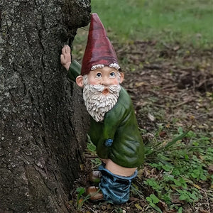 Planet Gates Peeing Dwarf 1pc, Classic Garden Courtyard Outdoor Decoration Resin Ornaments, Funny And Cute Little Peeing Dwarf