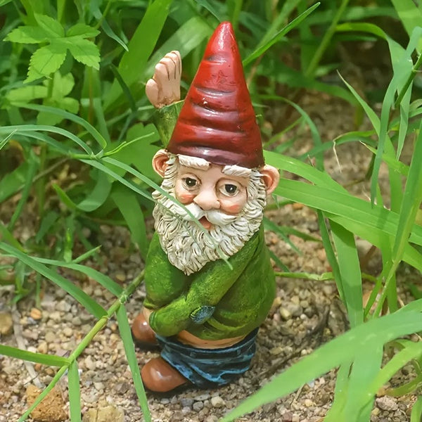 Planet Gates Peeing Dwarf 1pc, Classic Garden Courtyard Outdoor Decoration Resin Ornaments, Funny And Cute Little Peeing Dwarf