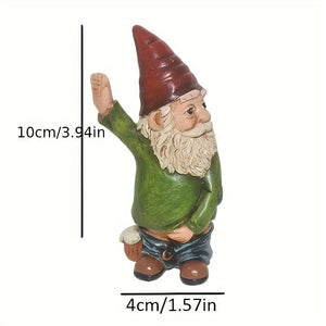 Planet Gates Peeing Dwarf 1pc, Classic Garden Courtyard Outdoor Decoration Resin Ornaments, Funny And Cute Little Peeing Dwarf