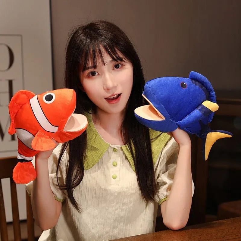 Planet Gates Penguin-25cm / CHINA Stuffed Plush Animals Toys Hand Finger Story Puppet Kawaii Dolls Educational Toys Octopus Penguin Clown Fish Birthday Gift