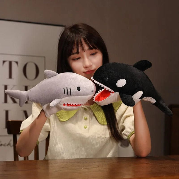 Planet Gates Penguin-25cm / CHINA Stuffed Plush Animals Toys Hand Finger Story Puppet Kawaii Dolls Educational Toys Octopus Penguin Clown Fish Birthday Gift