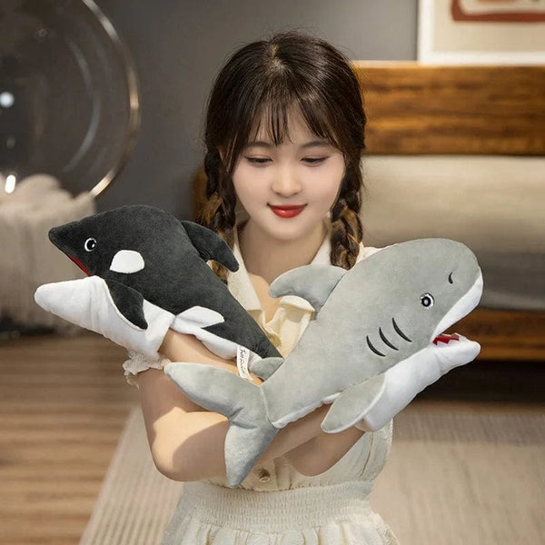 Planet Gates Penguin-25cm / CHINA Stuffed Plush Animals Toys Hand Finger Story Puppet Kawaii Dolls Educational Toys Octopus Penguin Clown Fish Birthday Gift