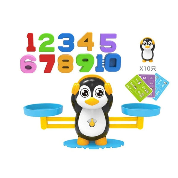 Planet Gates Penguin Montessori Math Toy Monkey Balance Baby Montessori Educational Games Number Toy Educational Learning Toys Teaching Material