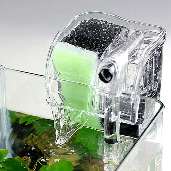 Planet Gates Performance Hang-On The Back Power Filter for Desktop and Betta Aquariums Submersible pump oxygen pump