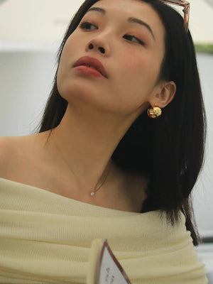 Planet Gates Peri'sbox Dainty Minimalist Solitaire Zircon Charm Necklace Anti Tarnish Stainless Steel Chain Round Clear Cz Stone Necklace New