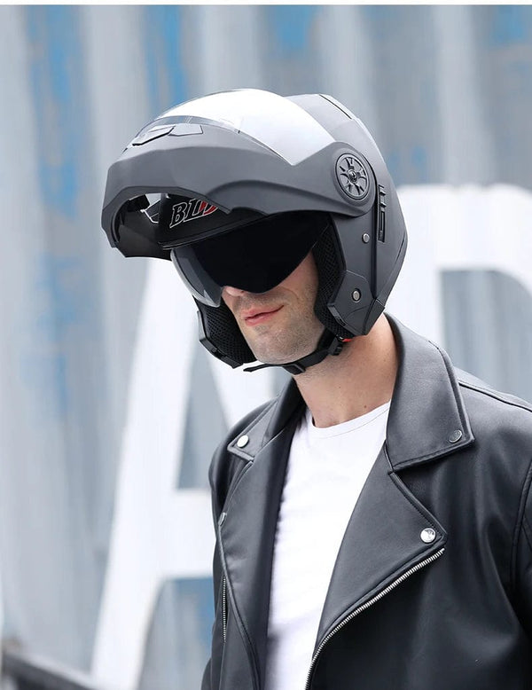 Planet Gates Personalised Dual Lens Flip Up Helmets Motocross Racing Modular Cascos Para Moto Men Women Fashion Full Face Motorcycle Helmet