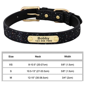 Planet Gates Personalized Dog Cat Collar Adjustable Cat Crystal Collars Anti-lost Leather Puppy Cats Necklace Bowtie Rhinestone Accessories