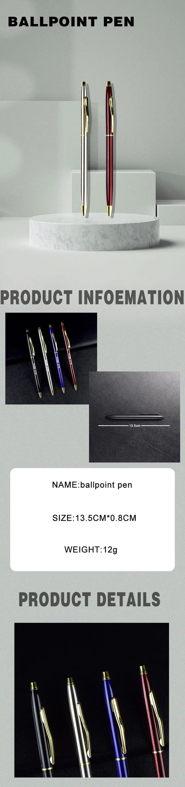 Planet Gates Personalized Luxury Ballpoint Pen Custom LOGO Items School Teacher Gift Pens For Writing Office Supplies Advertising Stationery