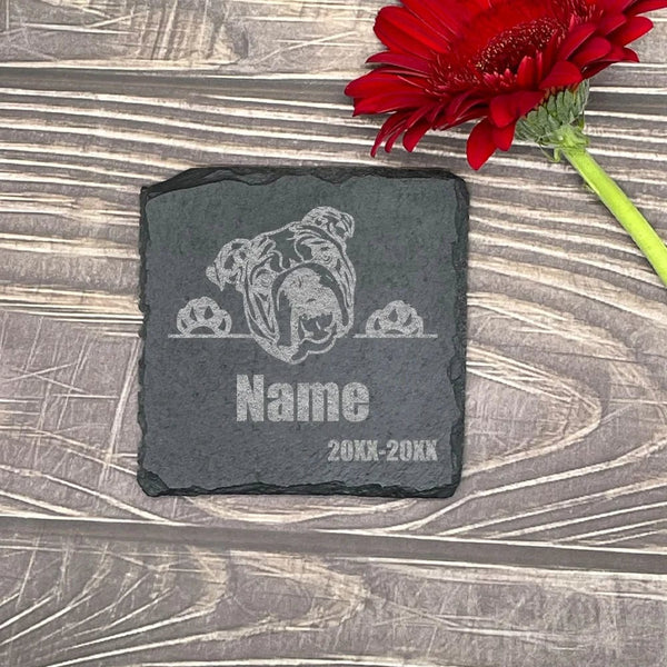 Planet Gates Personalized Pet Memorial Stone Custom Dogs Name Stone for Dog Pets Paw Prints Stones Grave Markers Lost Their Pets Gift