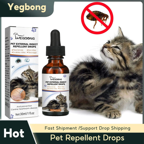 Planet Gates Pet Anti-Flea Drops Mites Insect Repellent for Formula Cats Dogs Flea Removers Flea Lice Killer Spray Anti Itching Care Products