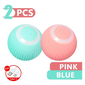 Planet Gates Pet Automatic Rolling Cat Toy Training Self-propelled Kitten Toy Indoor Interactive Play Electric Smart Cat Ball Toy Supplies
