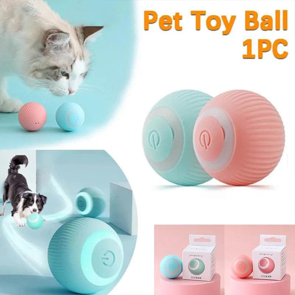 Planet Gates Pet Automatic Rolling Cat Toy Training Self-propelled Kitten Toy Indoor Interactive Play Electric Smart Cat Ball Toy Supplies