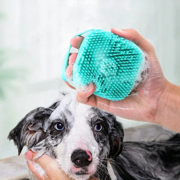 Planet Gates Pet Bathing Brush Soft Silicone Massager Shower Gel Bathing Brush Clean Tools Comb Dog Cat Cleaning Grooming Supplies