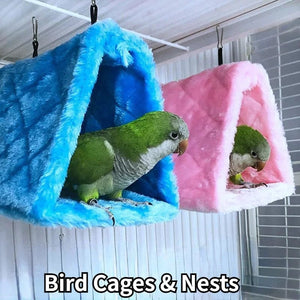 Planet Gates Pet Bird Parrot Cages Warm Hammock Hut Tent Fashion Bed Hanging Cave for Sleeping and Hatching Cage Decoration