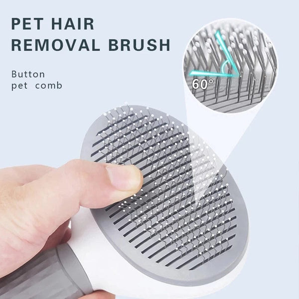 Planet Gates Pet Brush Cat Dog Needle Comb Long Hair Cleaning Stainless Steel Grooming Fleas Ticks Removal Floating Hair Beauty Accessories
