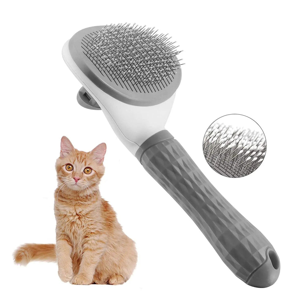 Planet Gates Pet Brush Cat Dog Needle Comb Long Hair Cleaning Stainless Steel Grooming Fleas Ticks Removal Floating Hair Beauty Accessories