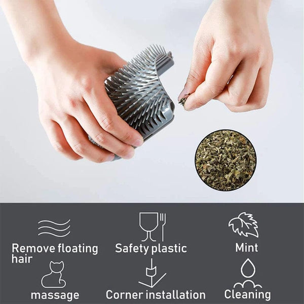 Planet Gates Pet Brush Comb Play Cat Toy Softer Cat Self Groomer Massage Comb with Catnip Cat Face Scratcher for Kitten Puppy Cat Accessories