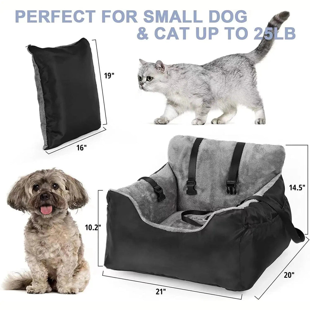 Planet Gates Pet Car Seat for Large Medium Dogs Washable Dog Booster Pet Car Seat Detachable Dog Bed for Car Back Seat Pet Travel Carrier Bed